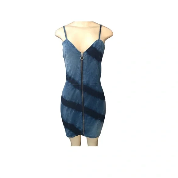 Derek Heart | Dresses | Derek Heart Denim Zip Front Mini Dress M | Poshmark